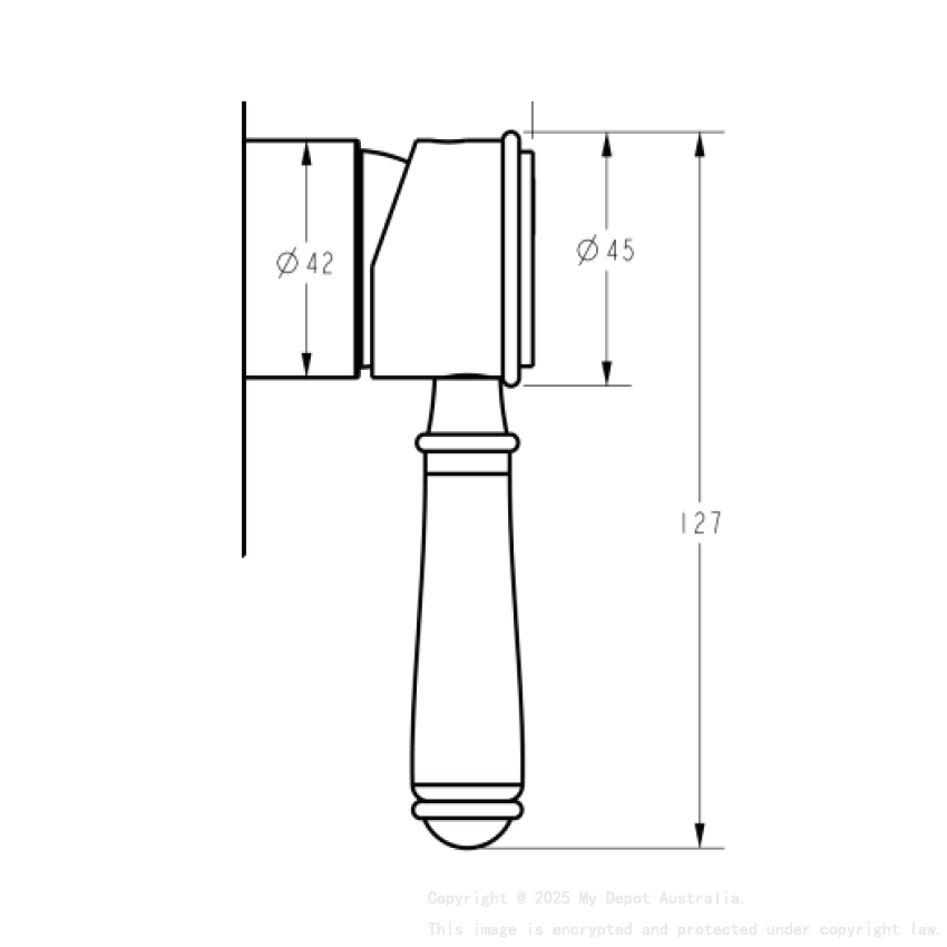 Clasico Ceramic Handle Chrome