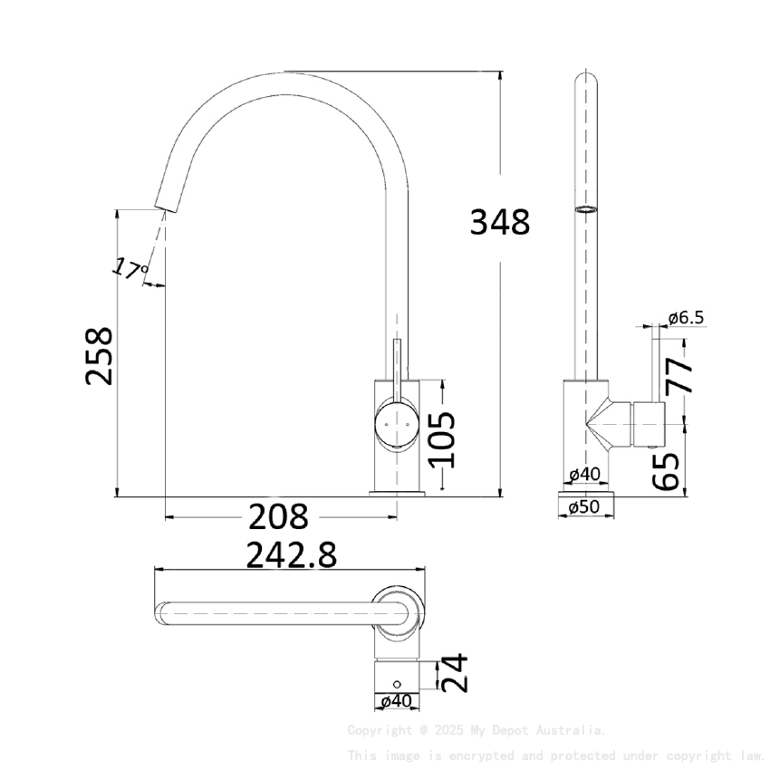 Hali Sink Mixer Brushed Nickel