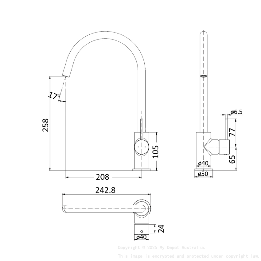 Hali Sink Mixer Matt Black