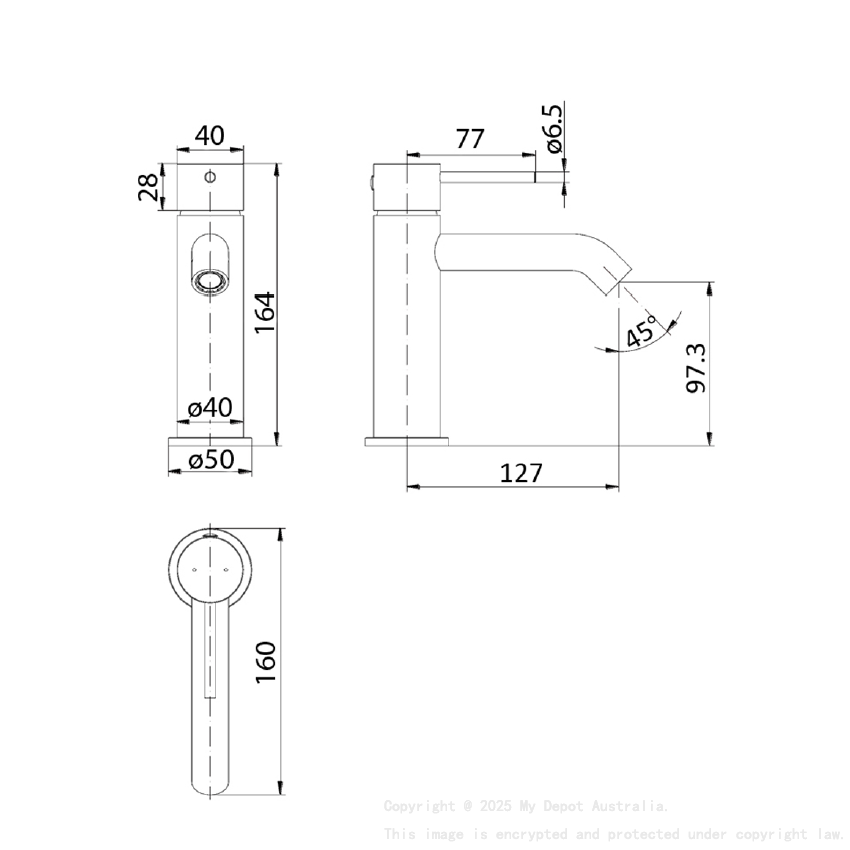 Hali Basin mixer Matt Black