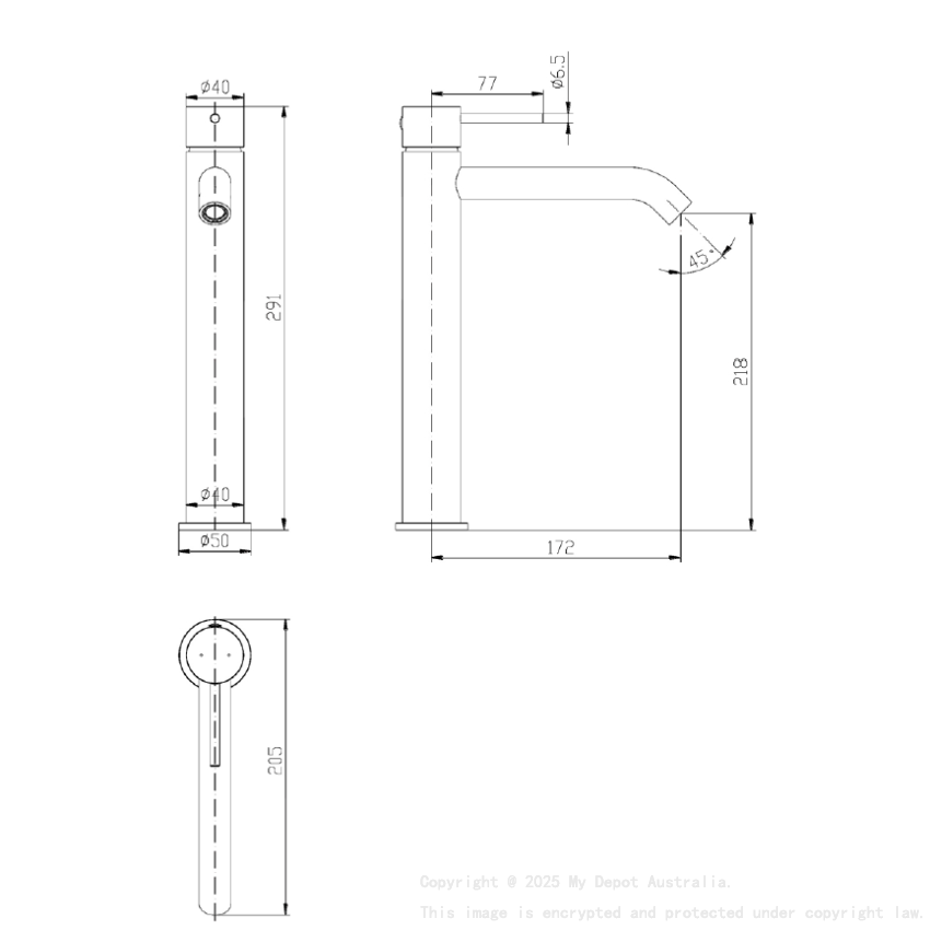 Hali High Rise Basin Mixer Chrome