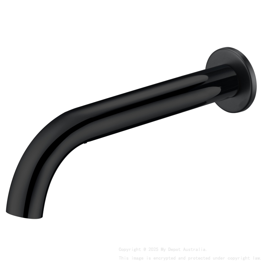 Hali Curve Bath Spout Matt Black