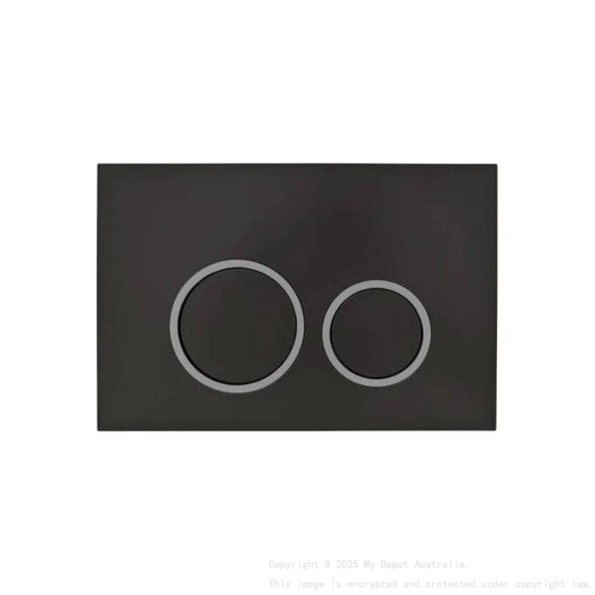 Access Plate Round Button Black