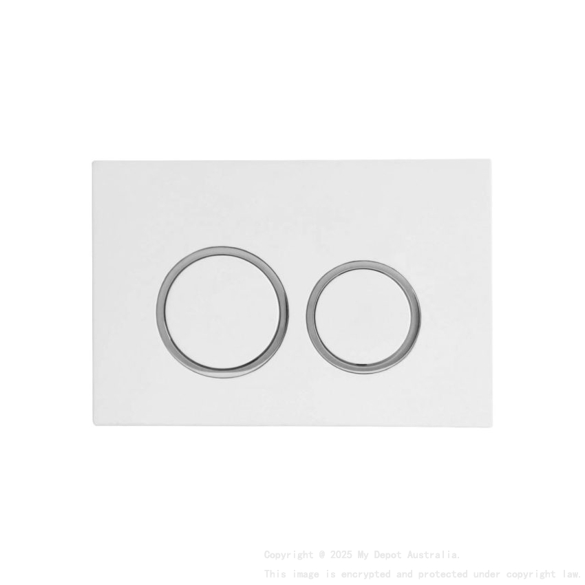 Access Plate Round Button White