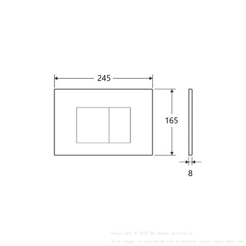 Access Plate Square Button White