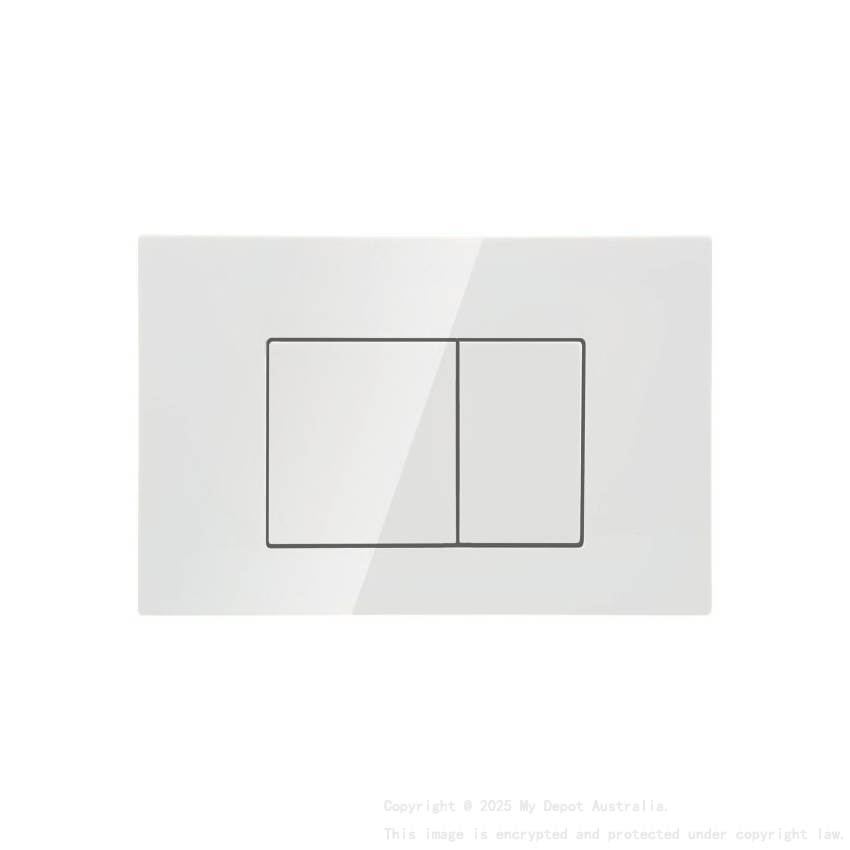 Access Plate Square Button White