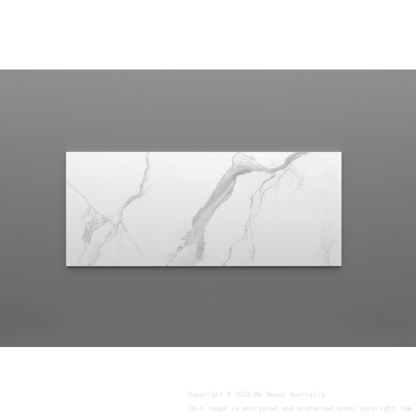 1200mm White Marble Look Sintered Stone Top Matte Finish Benchtop