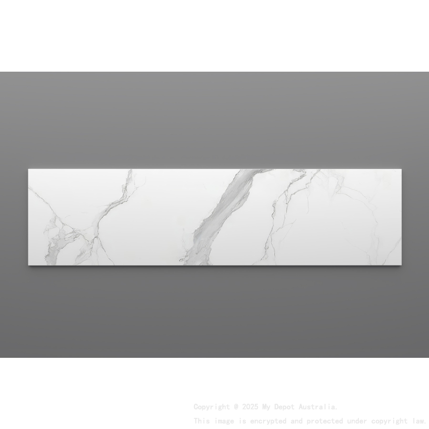 1500mm Narrow White Marble Look Sintered Stone Top Matte Finish Benchtop
