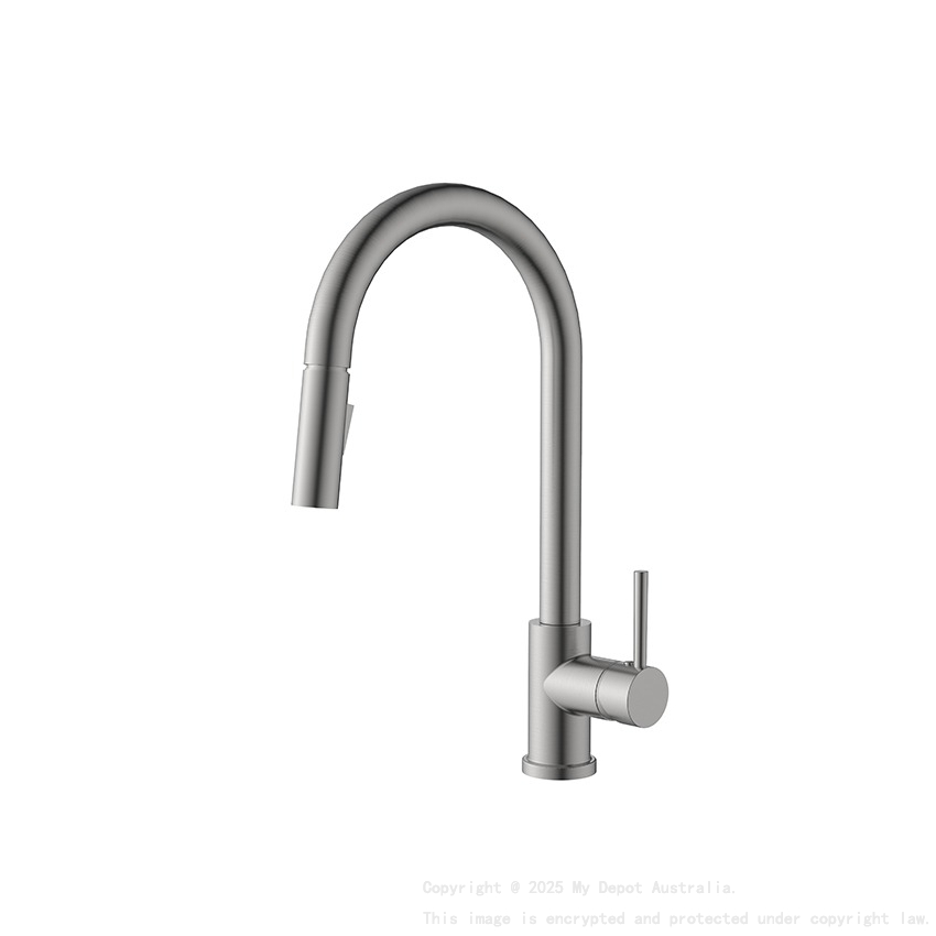 Designer Brushed Nickel Pull Out Kitchen Mixer