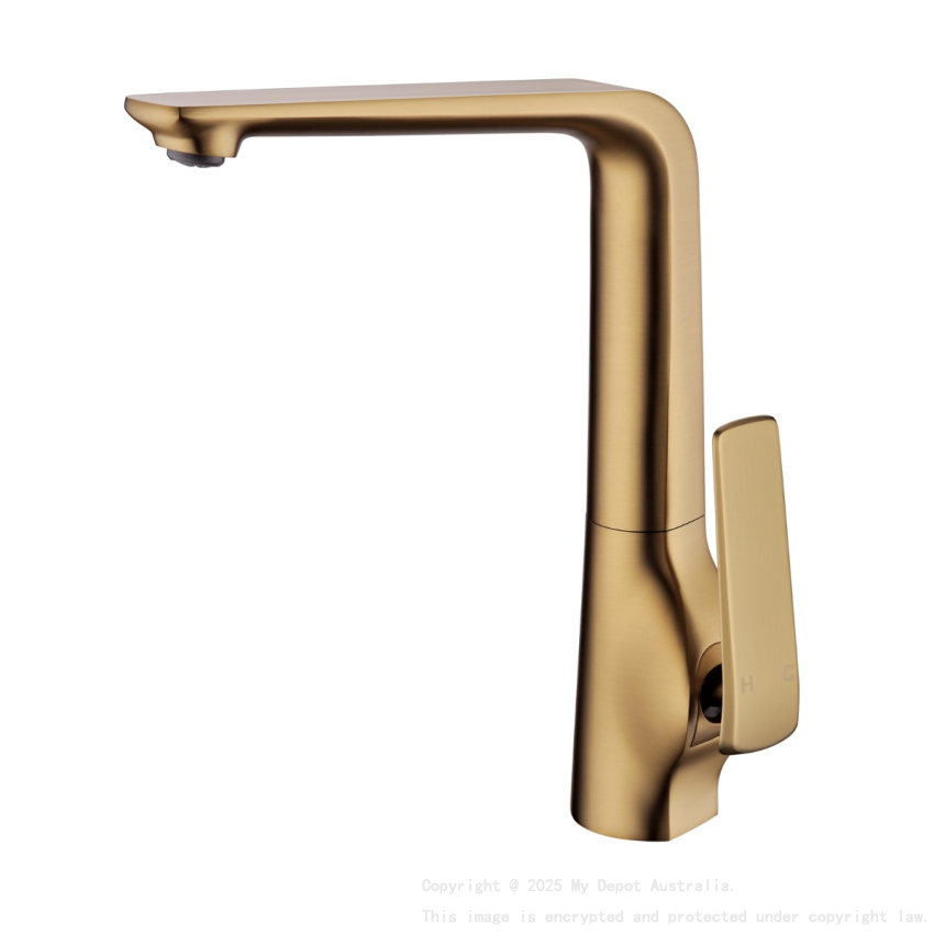 Esperia Brushed Yellow Gold Kitchen Mixer