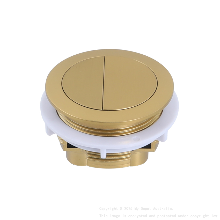 Round Press Button Brush Yellow Gold 