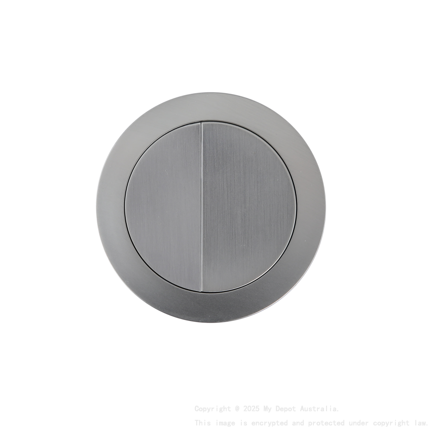 Round Press Button Brushed Nickel