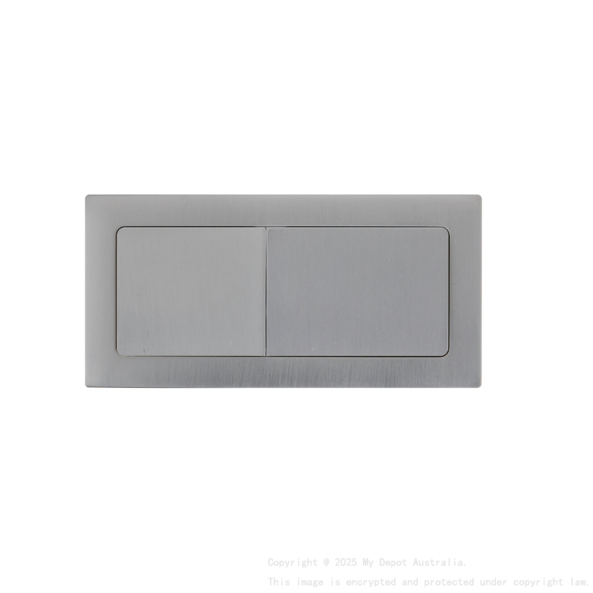 Square Press Button Brushed Nickel