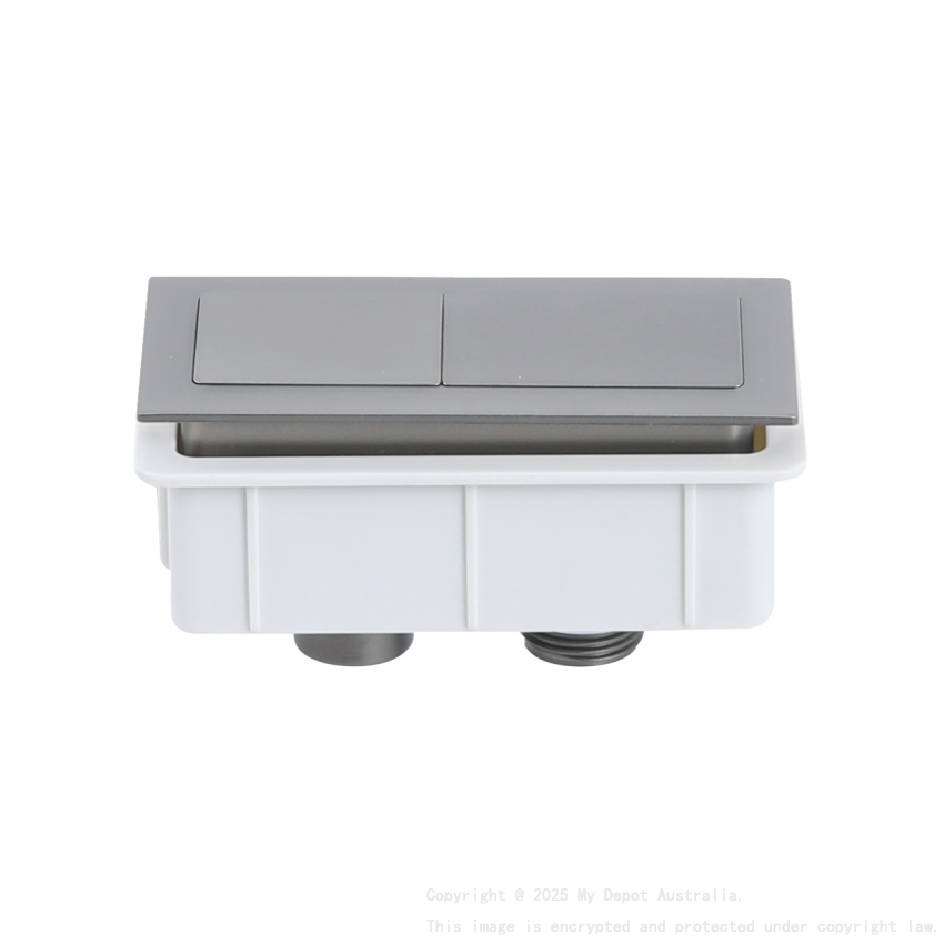 Square Press Button Brushed Nickel