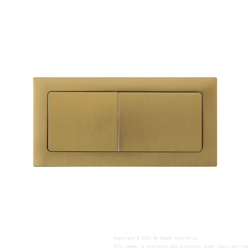 Square Press Button Brush Yellow Gold