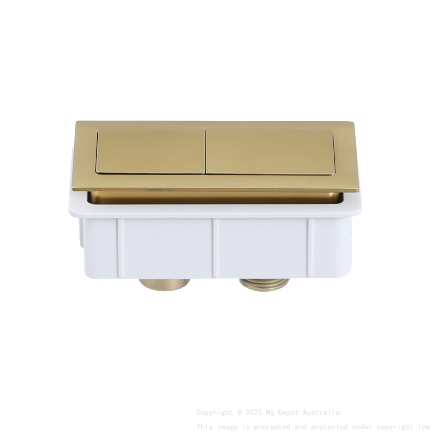 Square Press Button Brush Yellow Gold