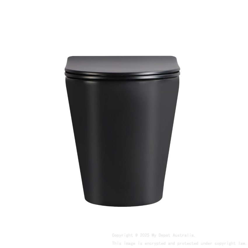 545*360*140mm Matte Black Acadia Tornado Rimless Wall Faced Floor Pan