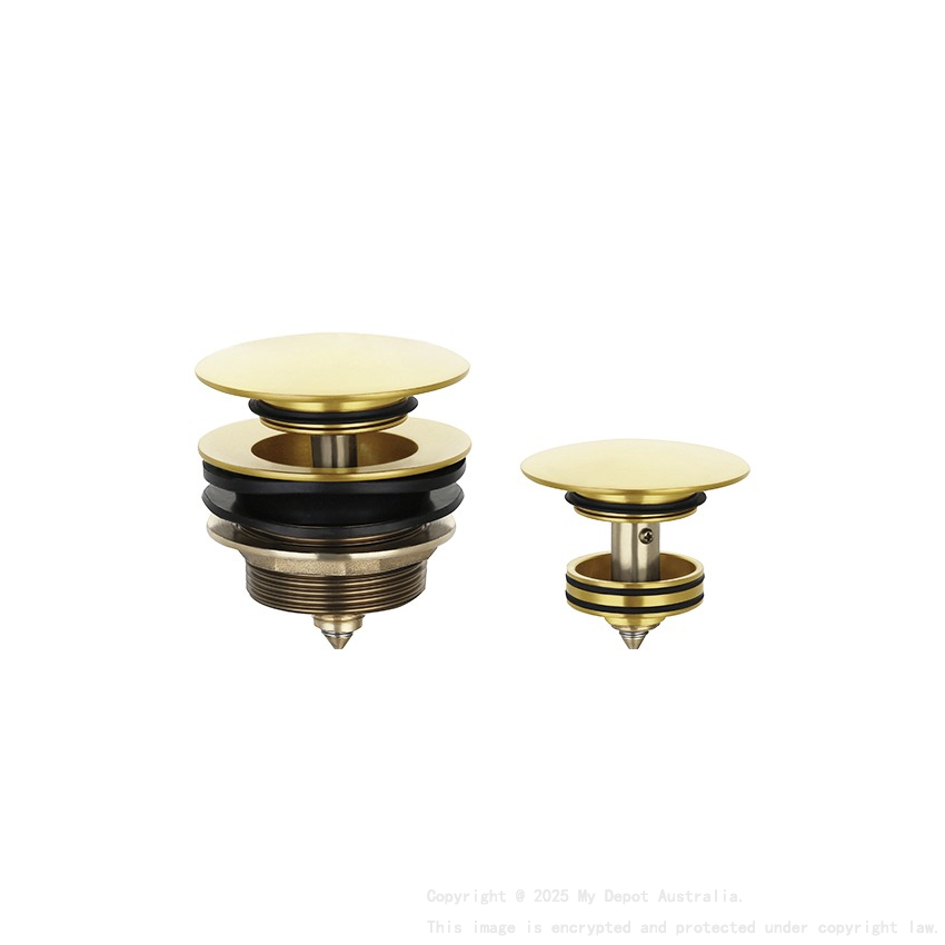40mm Non Overflow Pop Up Waste Brushed Gold