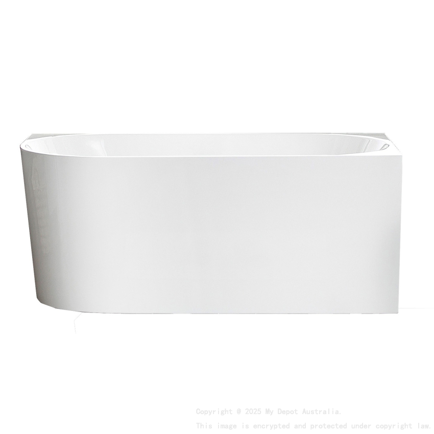 1400X750X600mm Gloss White Bingie Skirt Bath Right Coner None Overflow 40mm Waste And Pipe Supplied