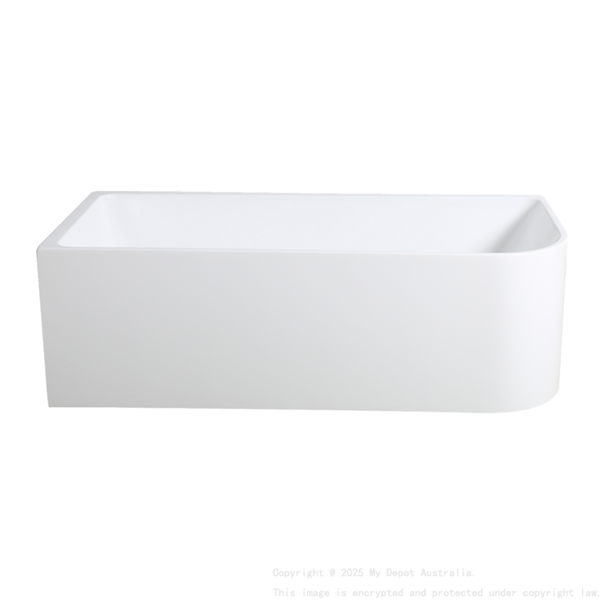 1700X730X510mm Gloss White Clayton Free Standing Bath Left Corner None Overflow 40mm Waste And Pipe Supplied