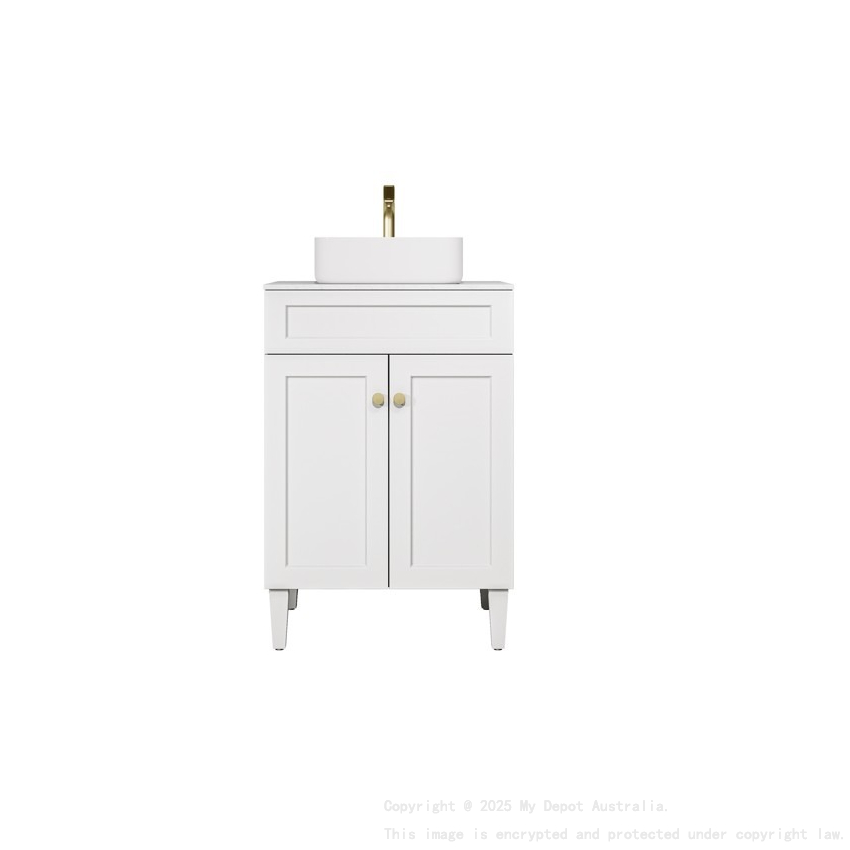 590X455X860mm Harold Federation Free Standing PVC Cabinet