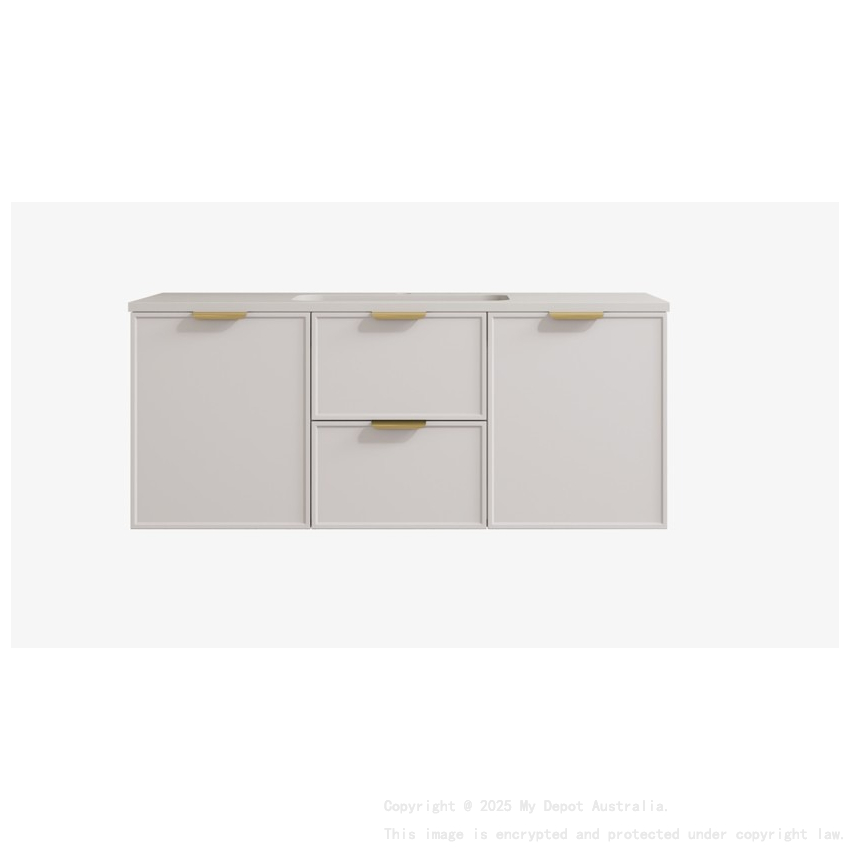 1190*455*560mm Matte White Madura Federation Wall Hung PVC Cabinet