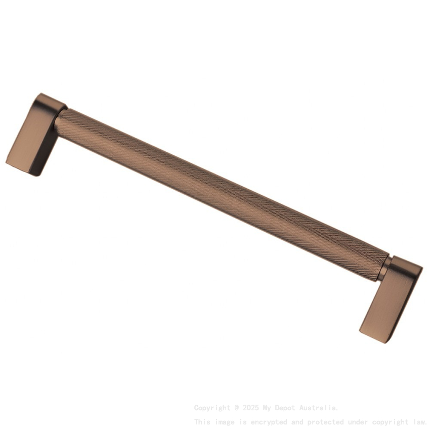 Brushed Copper Federation Design Handle For Kingsley Vanity Cabinet