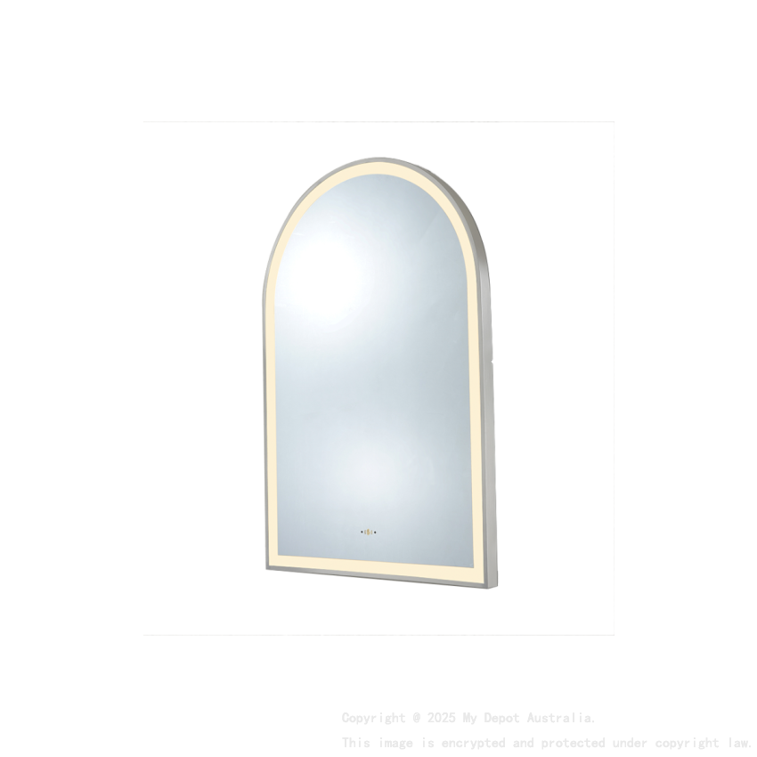 600(W)*900mm(H) Brushed Nickel Ellips Framed LED Mirror
