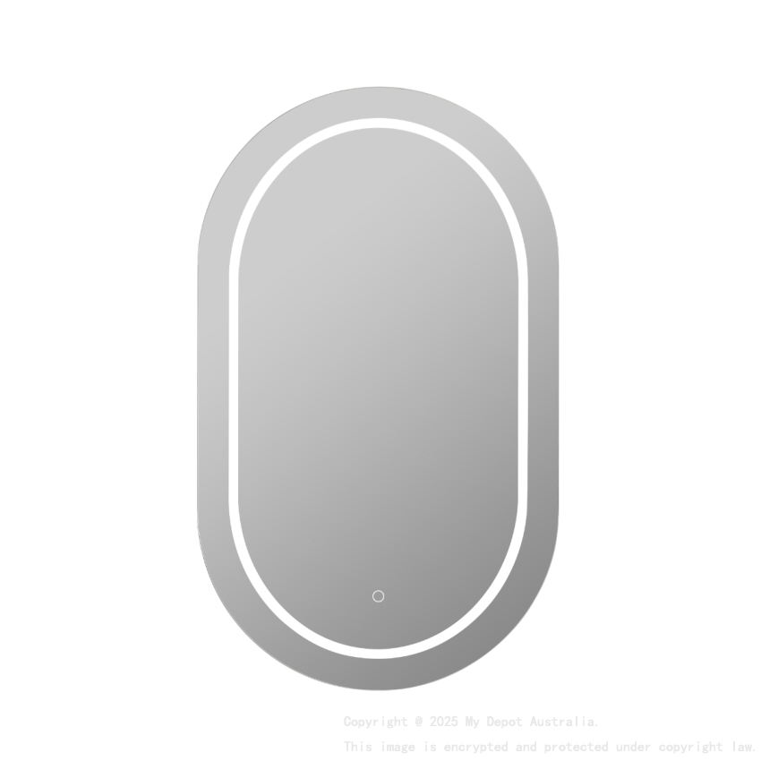 450X900X155mm Matte White Allison Pill LED Shaving Cabinet