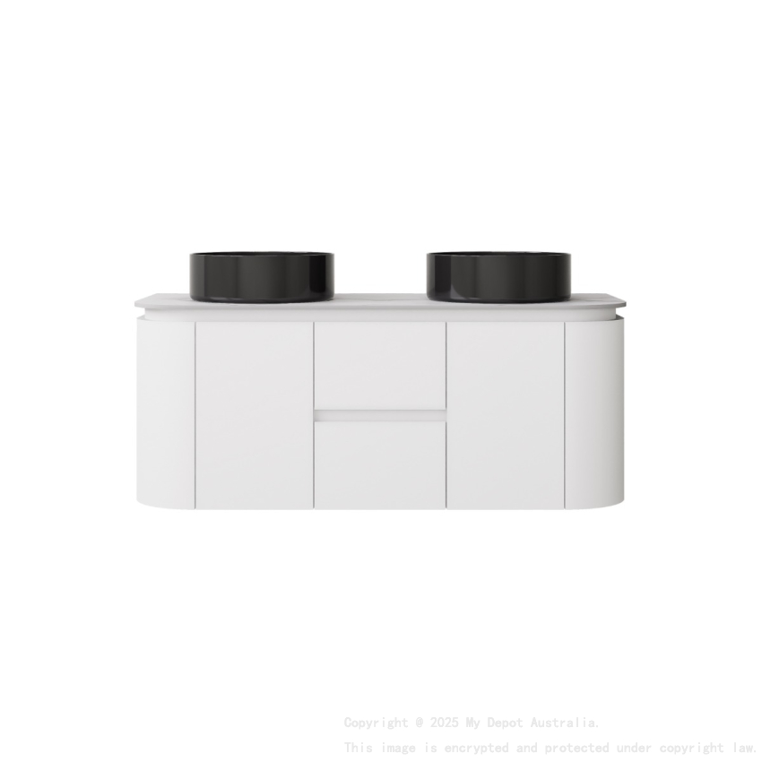 1190X455X470mm Matte White Devito Modern Wall Hung Vanity PVC Cabinet