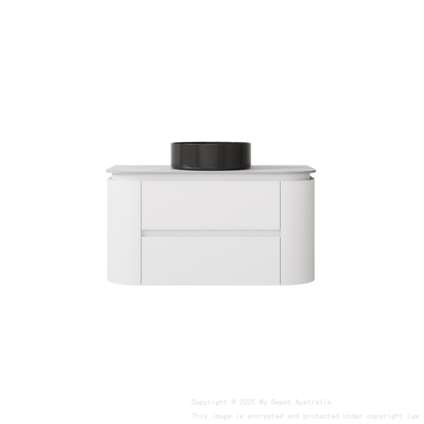 890X455X470mm Matte White Devito Modern Wall Hung Vanity PVC Cabinet