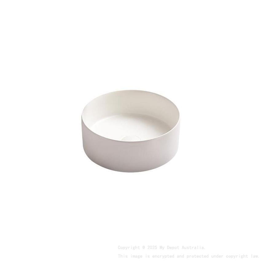 300*300*105mm Matte White Olley Fine Ceramic Above Counter Basin No Overflow 32mm Waste