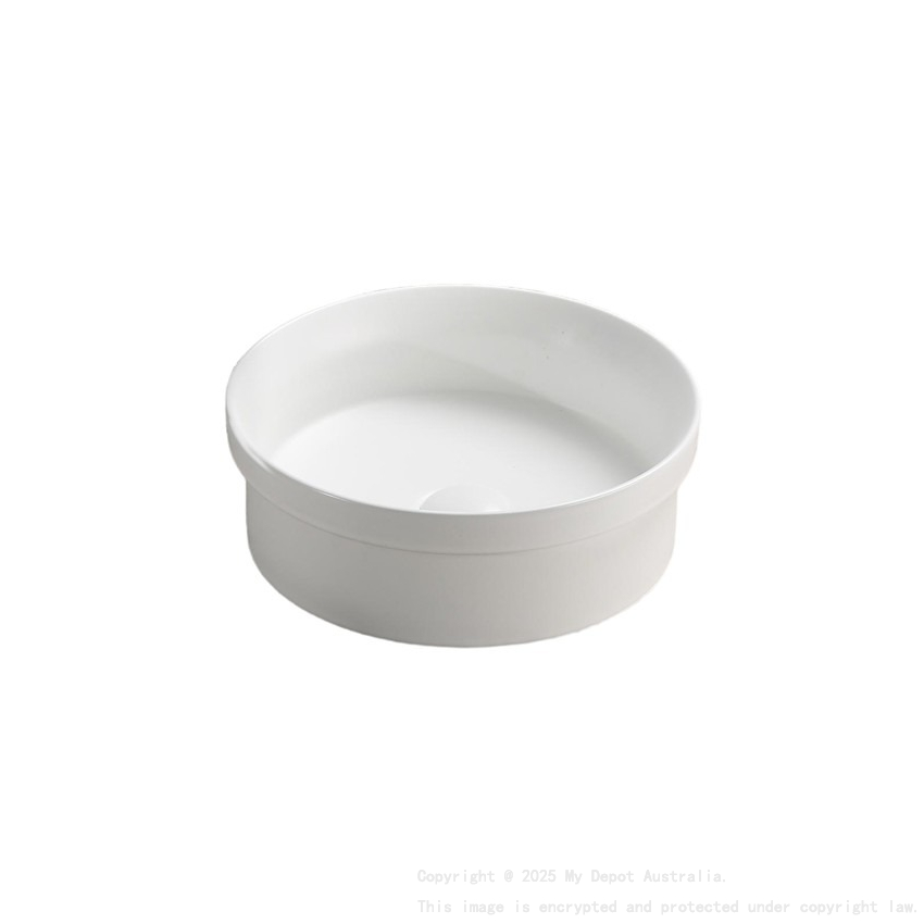 365*365*125mm Matte White Olley Fine Ceramic Insert Art Basins No Overflow 32mm Waste