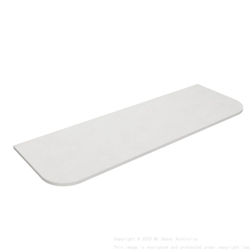 1505X505X20mm Blanco White(WG034) Zero Silica Engineer Curve Stone Top Top