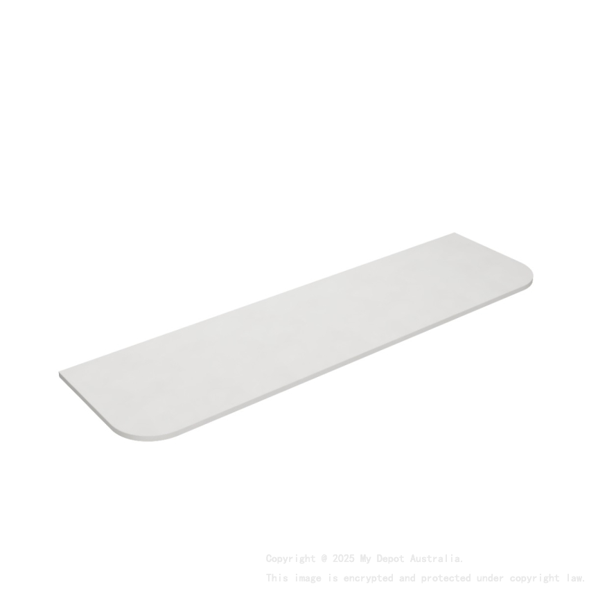 1805X505X20mm Blanco White(WG034) Zero Silica Engineer Curve Stone Top Top