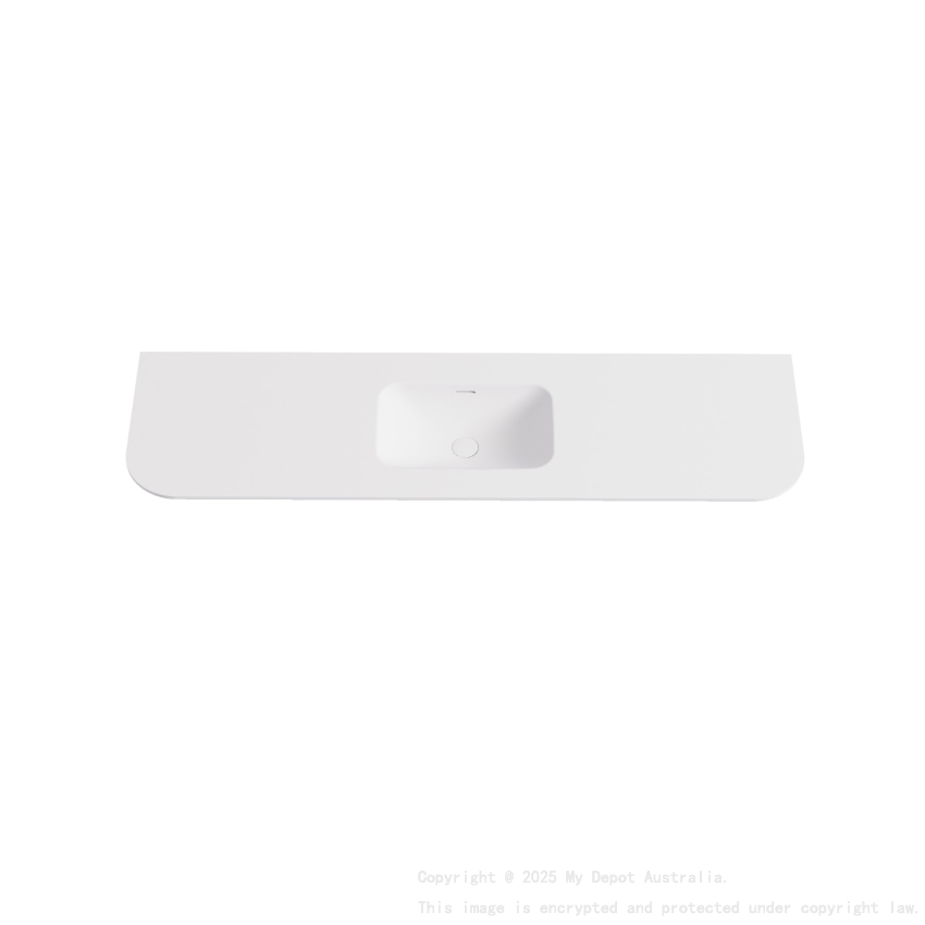 1805X505X140 Matte White Aruro Solid Surface Stone Basin