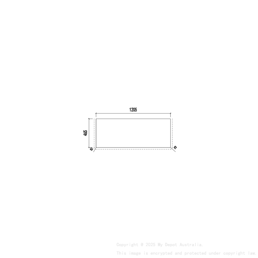 1205X465X12mm Matte White Solid Surface Blanco Stone Top