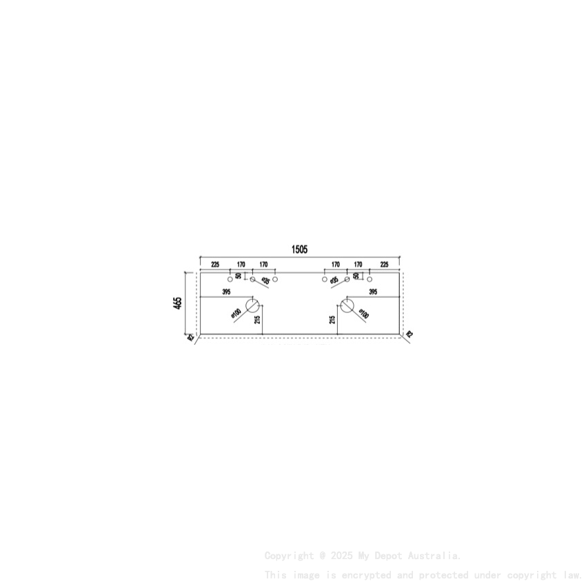 1505X465X20mm Calacatta Night (WG485)Zero Silica Engineer Stone Top