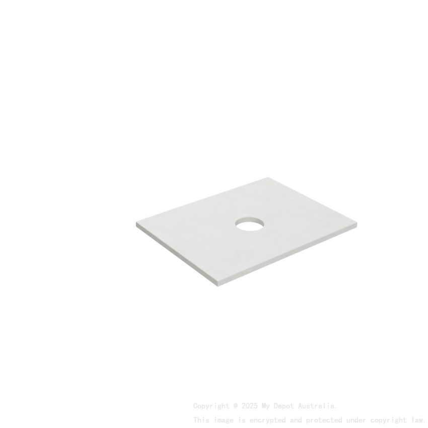 605X465X12mm Matte White Solid Surface Blanco Stone Top