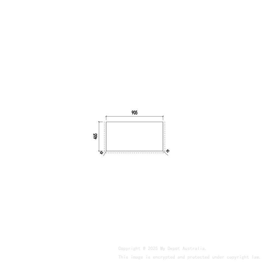 905X465X12mm Matte White Solid Surface Blanco Stone Top