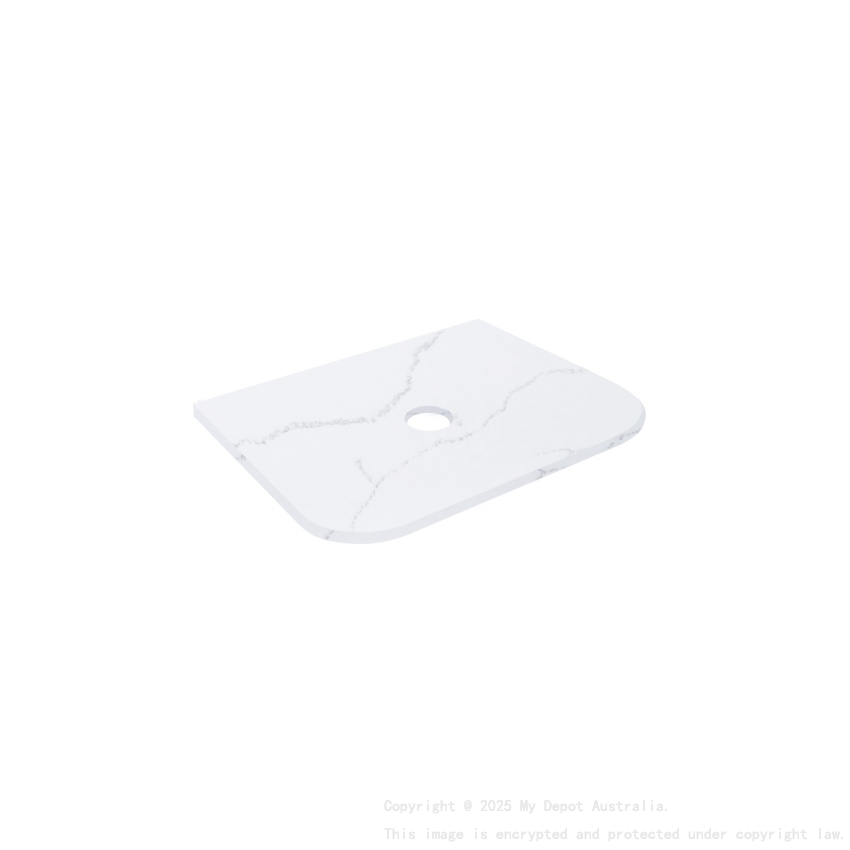 605X505X12mm Calacatta Artic White Solid Surface Stone Top