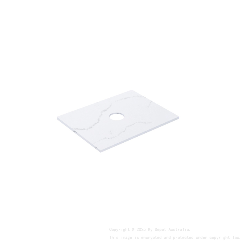 755X465X12mm Calacatta Artic White Solid Surface Stone Top