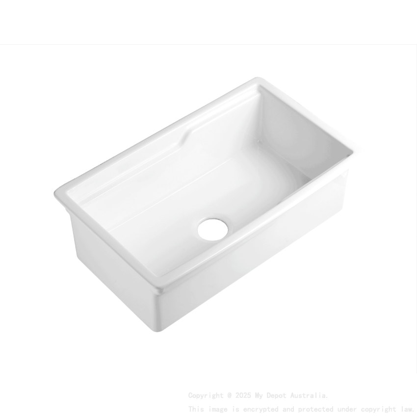 Size:813*483*255mm Gloss White Fine Fireclay Inset/Undermount Sink With Work Station Single Bowl