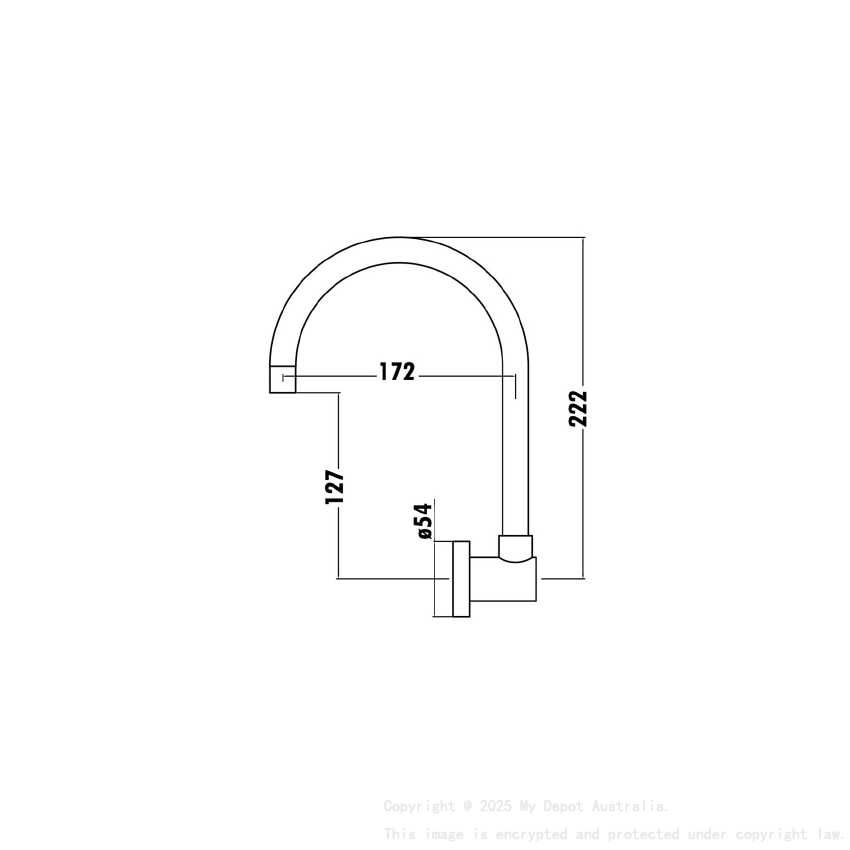 Wall Swivel Outlet Chrome