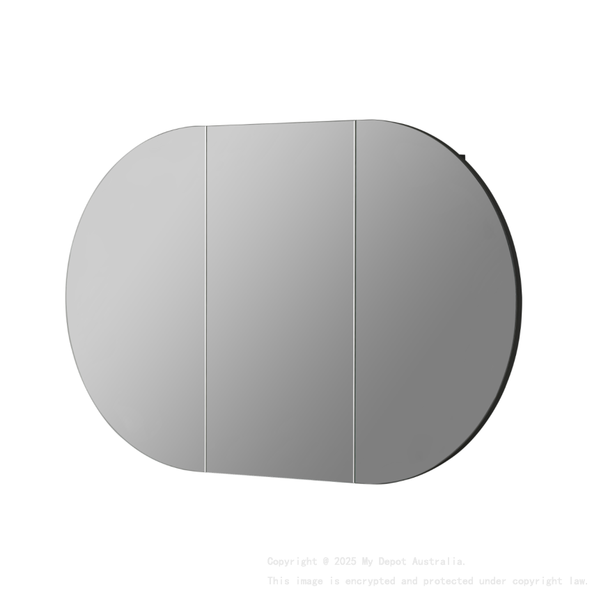 1200X750X150mm Matte Black Allison Pill Shaving Cabinet