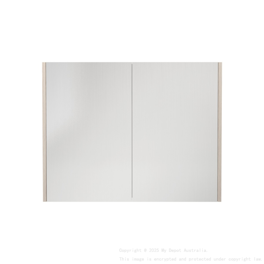 900×720×150mm Coastal Oak Camden Pencil Edge Shaving Cabinet