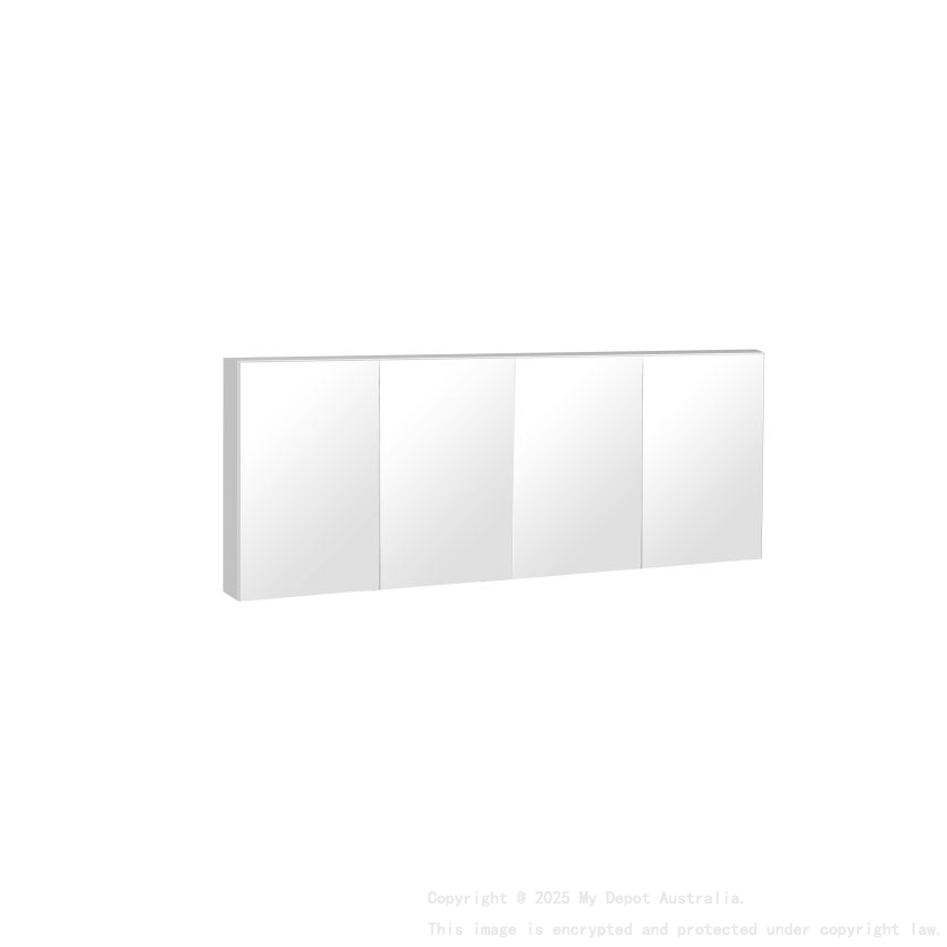 1500*150*750mm Pvc White Shaving Cabinet Four Doors