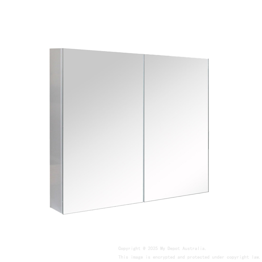 750*150*720mm Pvc White Shaving Cabinet Two Doors