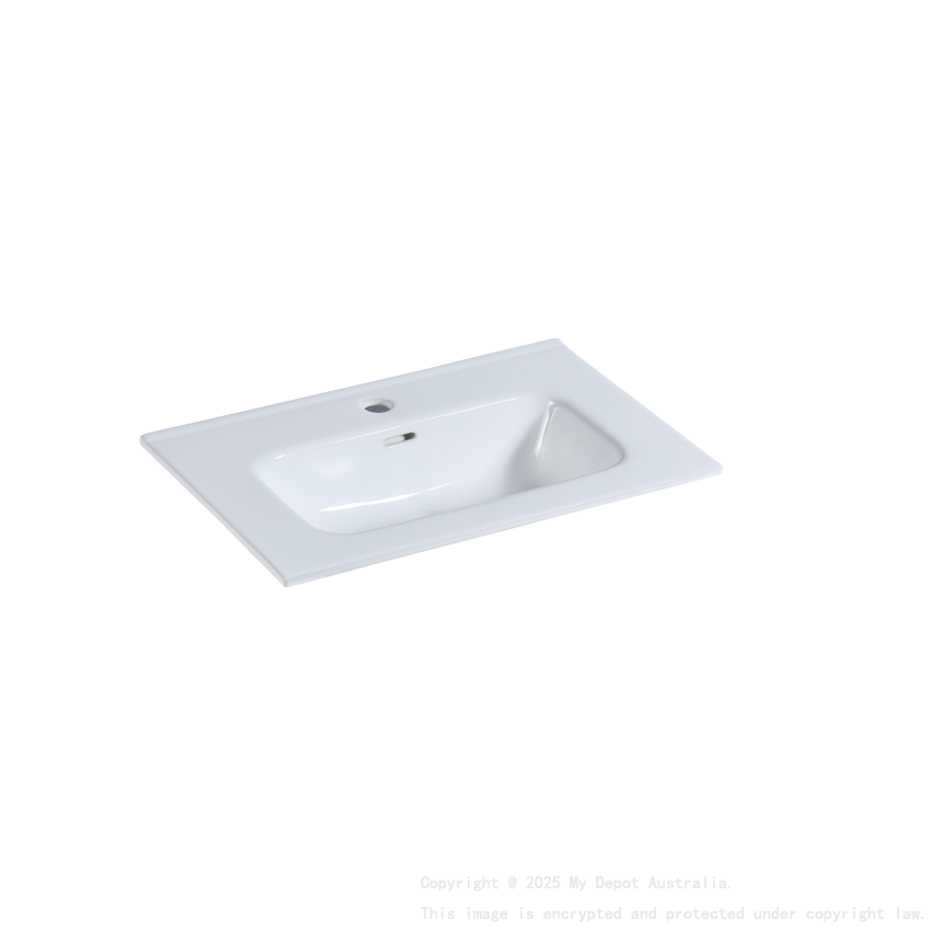 750mm O Shape Basin Thin Edge Ceramic Vanity Top