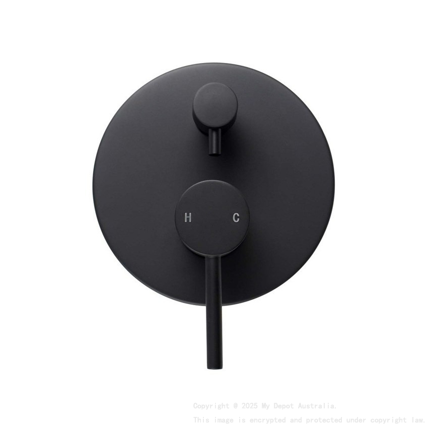 Round Matte Black Shower/Bath Mixer Diverter(color up)